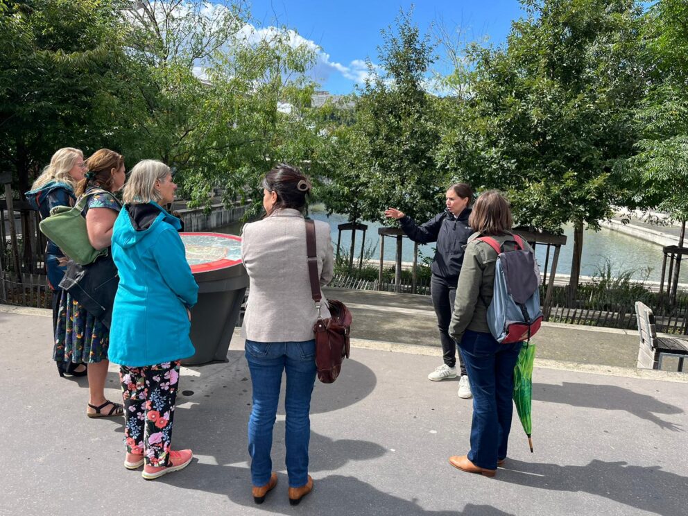 Urban Greening fieldtrip to La Confluence by the European Platform for Urban Greening (EPLUG) CoVE project as part of the 2024 Forum on Vocational Excellence in Lyon, France in September 2024