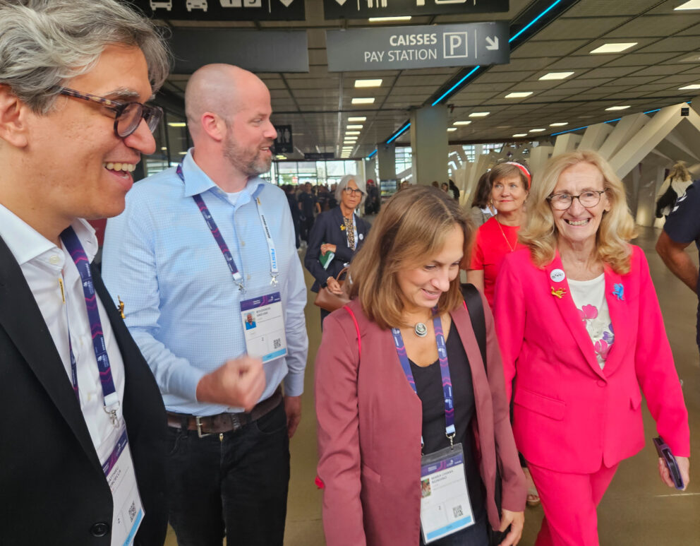 Left-to-Right:: Mathieu Mercieca of the Campuses des Metiers et Qualification, Boudewijn Grievink of Katapult on behalf of EPLUG, Chiara Riondino, Head of Unit DG Employment, Social Affairs and Inclusion; and Nicole Belloubet, Minister of National Education and Young People of France.
